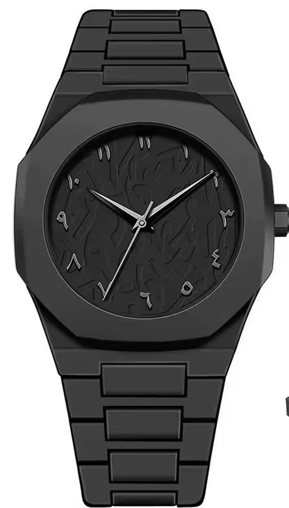 Arabic Styled Numeral Dial Minimalist Plastic Waterproof Watch