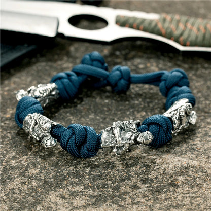 Retro Nordic Knight Bracelets Men Navy Style Vikings Woven Lanyard Survival Rope Bangle Creative homme Jewelry Gift Dropshipping