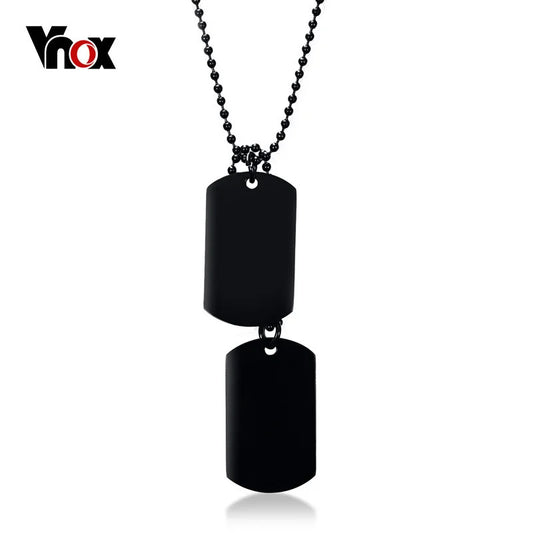 Vnox Stainless Steel Double Dog Tag