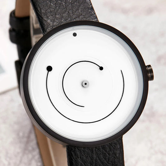 Orthodox Point Style Leather Casual Business Wristwatch