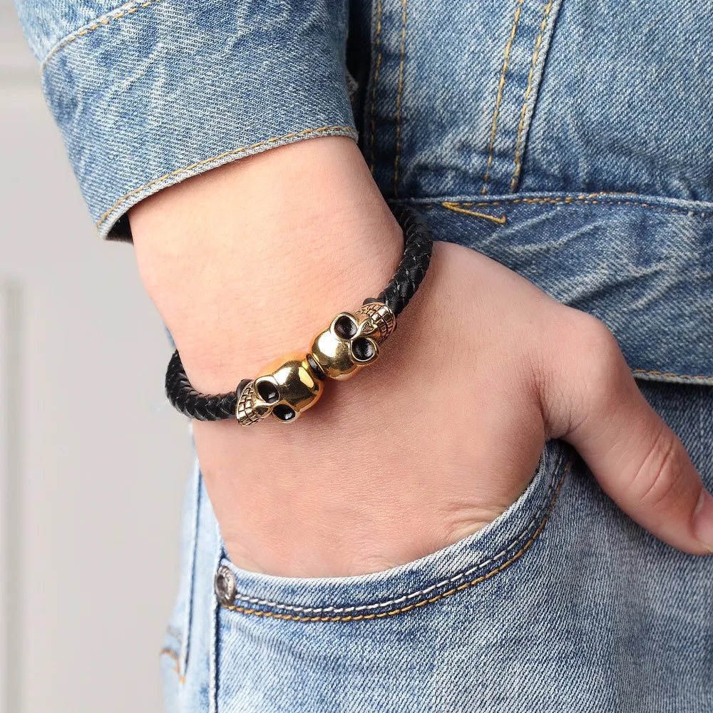 Leather Punk Skull