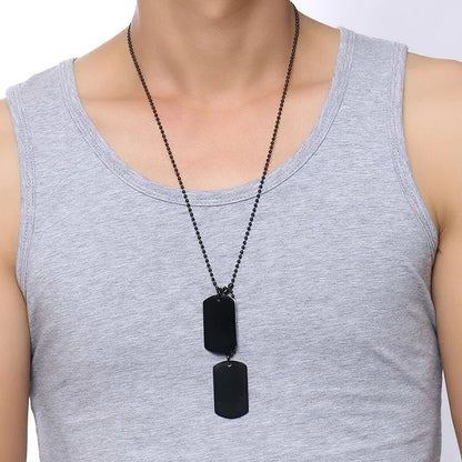 Vnox Stainless Steel Double Dog Tag