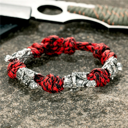 Retro Nordic Knight Bracelets Men Navy Style Vikings Woven Lanyard Survival Rope Bangle Creative homme Jewelry Gift Dropshipping