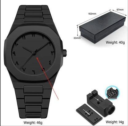 Arabic Styled Numeral Dial Minimalist Plastic Waterproof Watch
