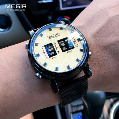 Military Inspired Sport Roller Pointer Quartz Strapped Wristwatch