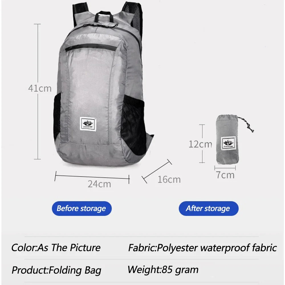 Waterproof Foldable Travel Backpack for Storage  & Accessories