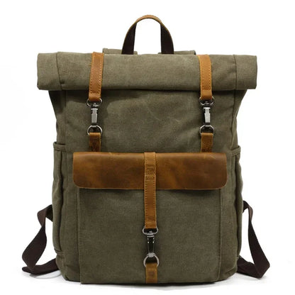 Canvas Leather Backpack