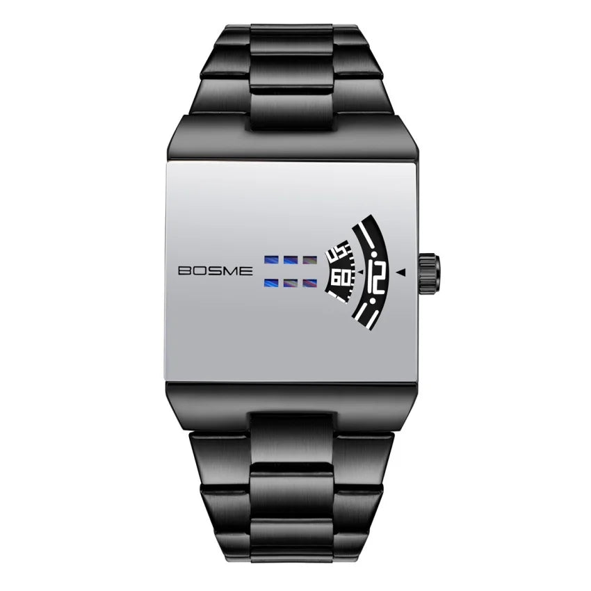 Fashion Square Men Clock Digital Waterproof Stainless Steel Elegant Man Wristwatch Quartz Casual Business Men's Watches Reloj