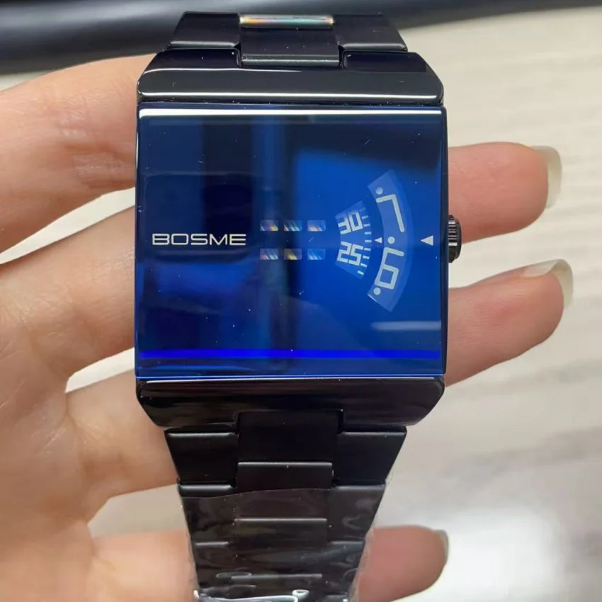 Fashion Square Men Clock Digital Waterproof Stainless Steel Elegant Man Wristwatch Quartz Casual Business Men's Watches Reloj