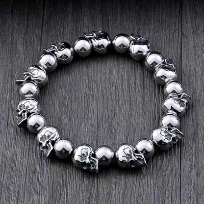 Men\'s Retro Gothic Skull Bracelet Fashionable Cool Street Party Bangles Jewelry Gift