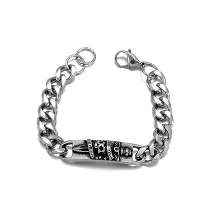 Men\'s Retro Gothic Skull Bracelet Fashionable Cool Street Party Bangles Jewelry Gift