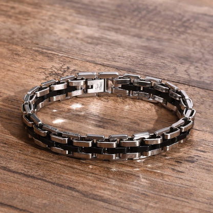 Vnox Stylish Strap Chain Bracelets