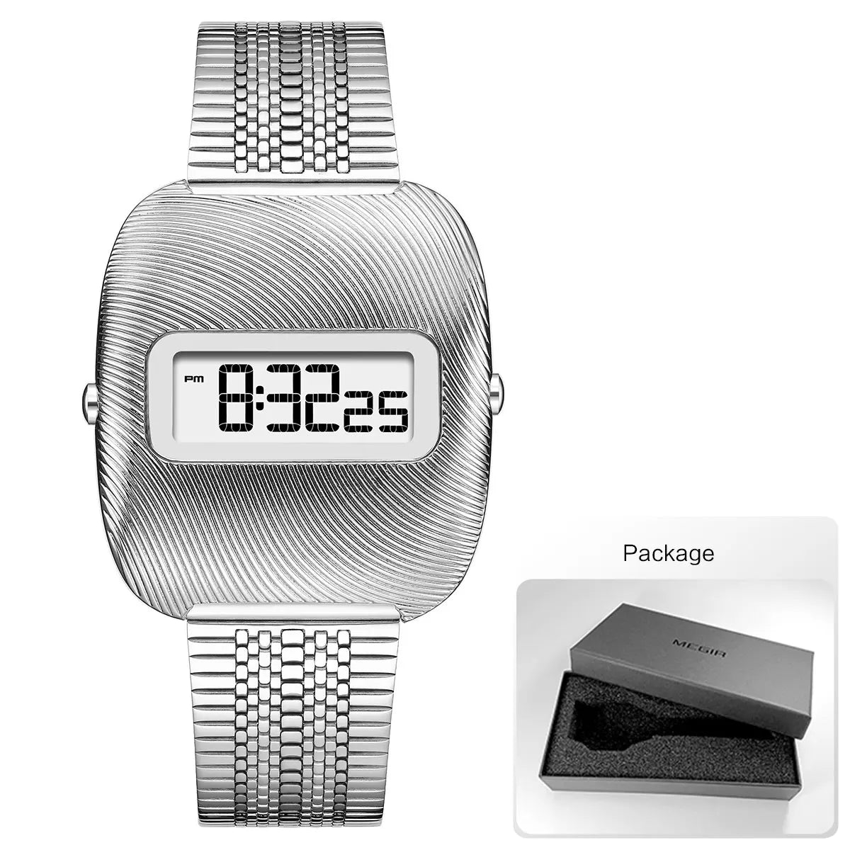 Oval Design Digital Wristwatch