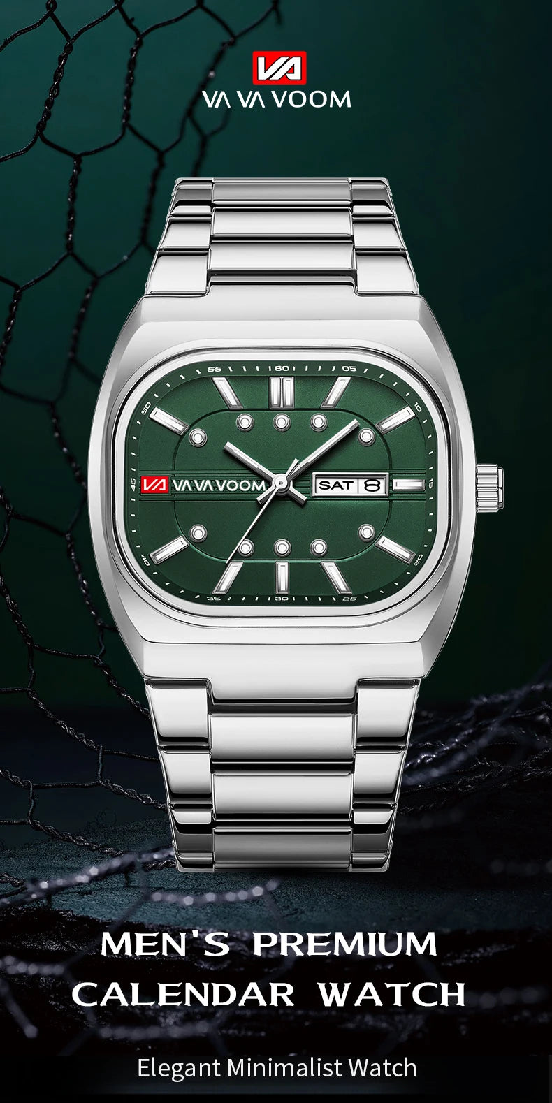 Voom Square Analog Diving Series Steel Watch