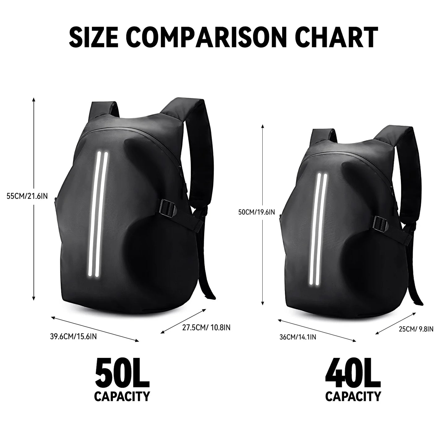 Motorcyclists Waterproof Reflective Travel Backpack