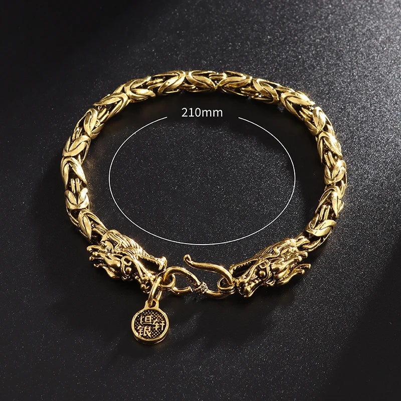 Men\'s Retro Gothic Skull Bracelet Fashionable Cool Street Party Bangles Jewelry Gift