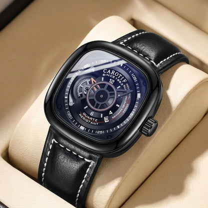 1pcs Men's Pink Dial Alloy Strap Vintage Fashion Open Heart Fashion Details Quartz Watch for Daily Business Party Holiday