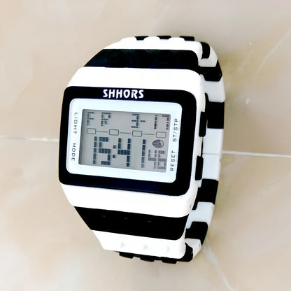 SHHORS Building Blocks Plastic Waterproof Sport Digital Watches