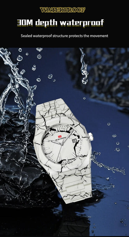 Concept Original  40mm Marble Pattern Dial Quartz Watch Movement with Night Light