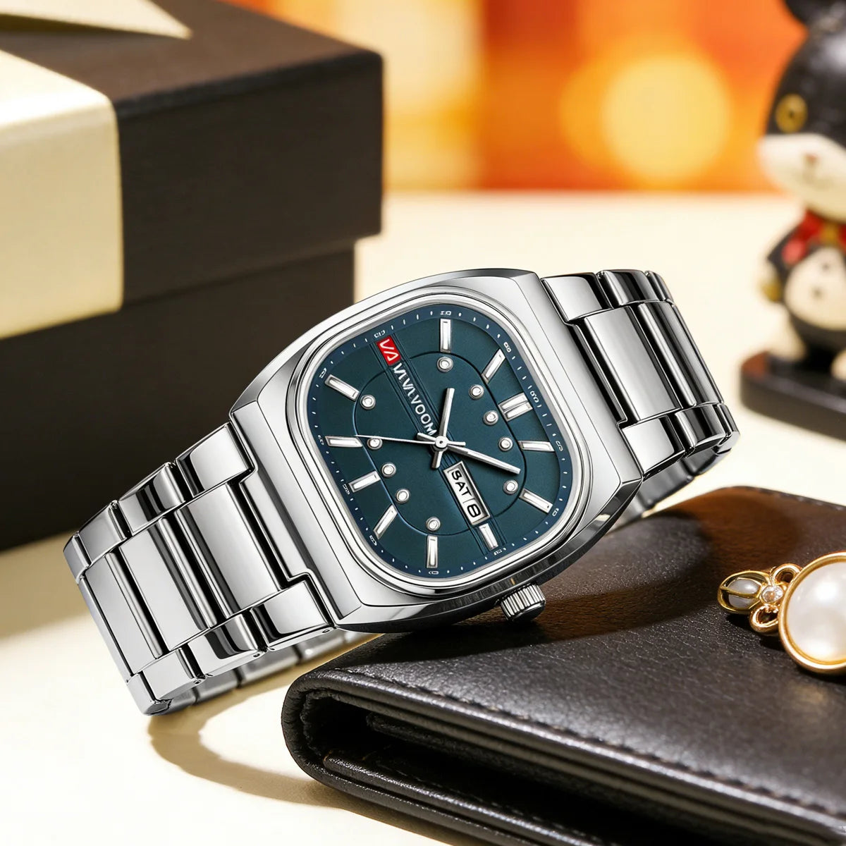 Voom Square Analog Diving Series Steel Watch