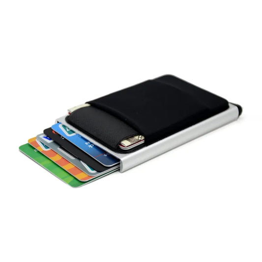 Slim Aluminum Wallet Mini RFID Wallet Automatic Pop up Bank Card Case
