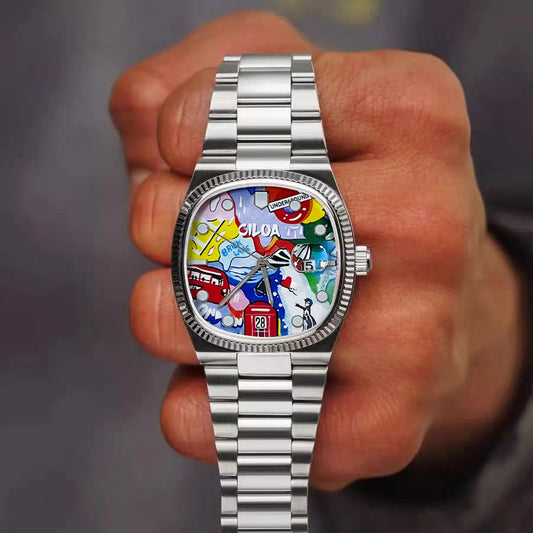 Cilo Square Silver Freestyle Watch
