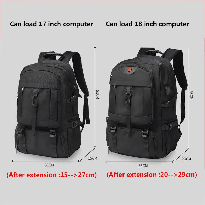 50L & 80L Large Travel Backpack with Separate Shoe Compartment