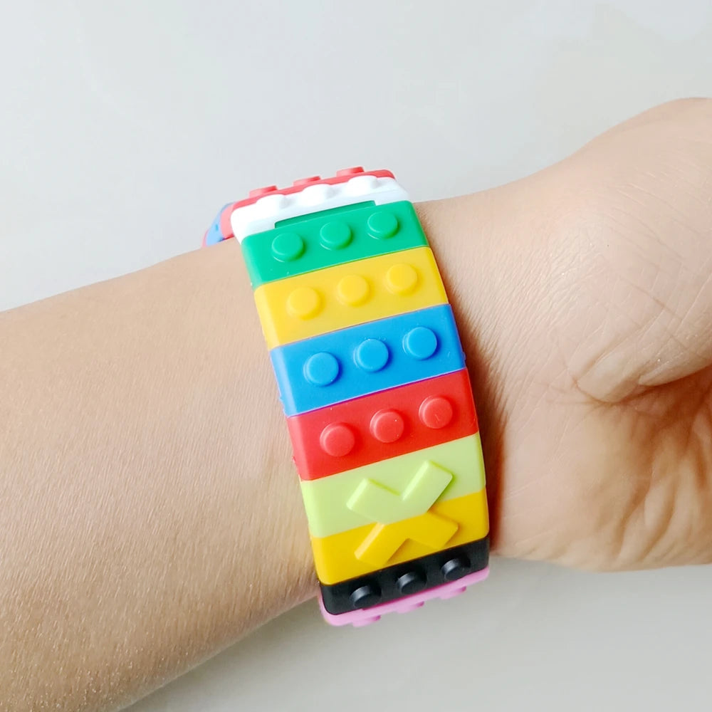 SHHORS Building Blocks Plastic Waterproof Sport Digital Watches