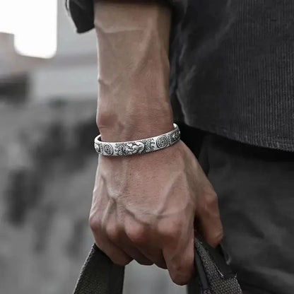 Men\'s Retro Gothic Skull Bracelet Fashionable Cool Street Party Bangles Jewelry Gift
