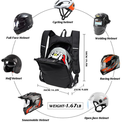 Motorcyclists Waterproof Reflective Travel Backpack
