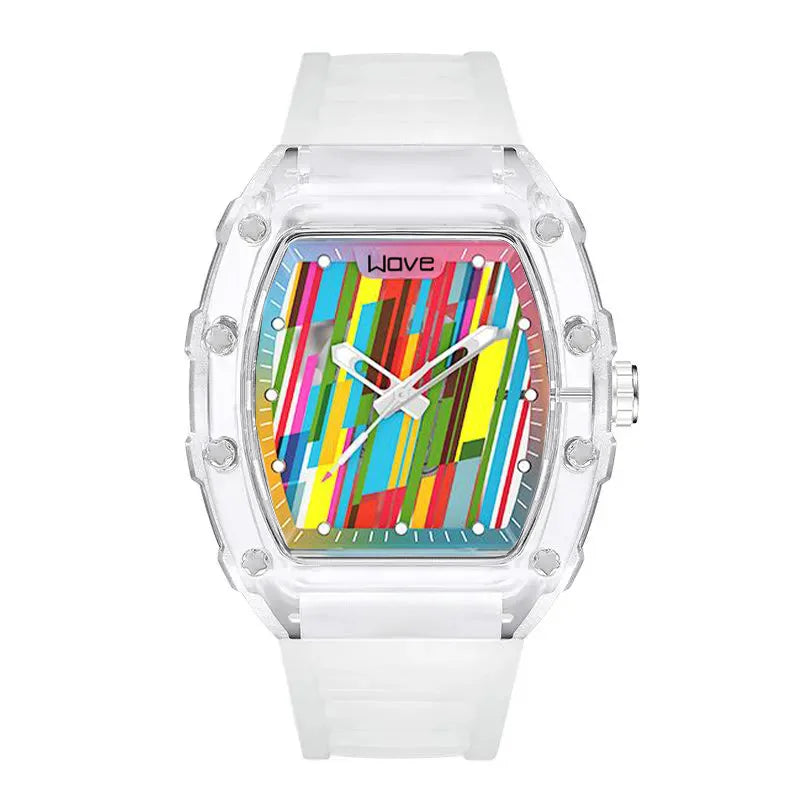 Quartz Transparent Concept Shock Resistant Case Showcases Vibrant Multi Color Design