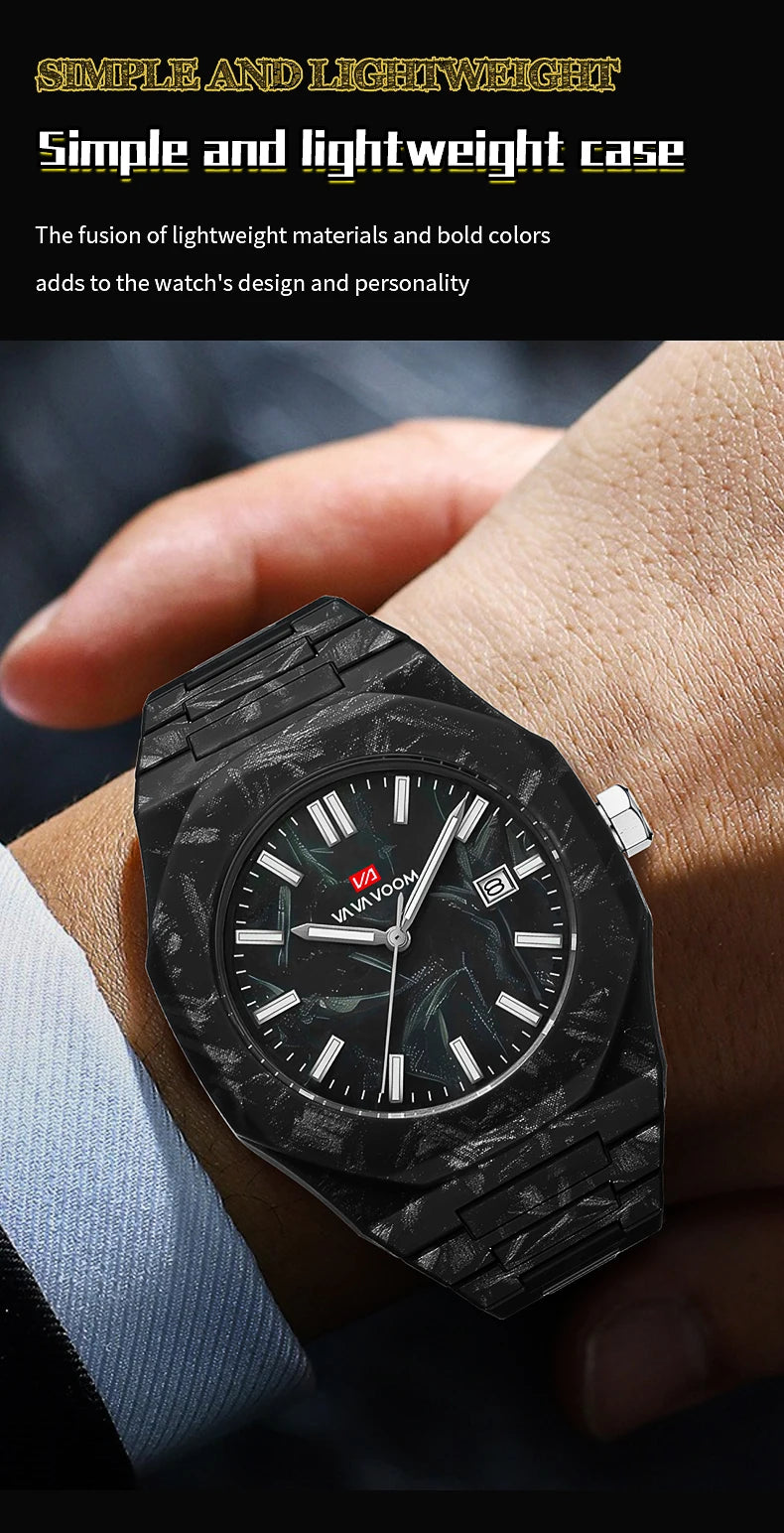 Concept Original  40mm Marble Pattern Dial Quartz Watch Movement with Night Light