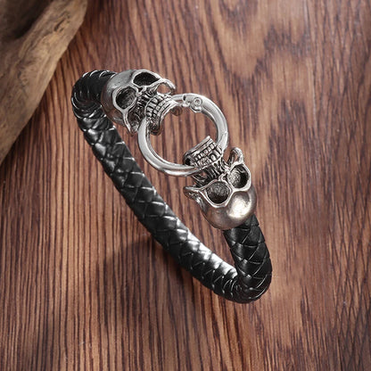 Men\'s Retro Gothic Skull Bracelet Fashionable Cool Street Party Bangles Jewelry Gift