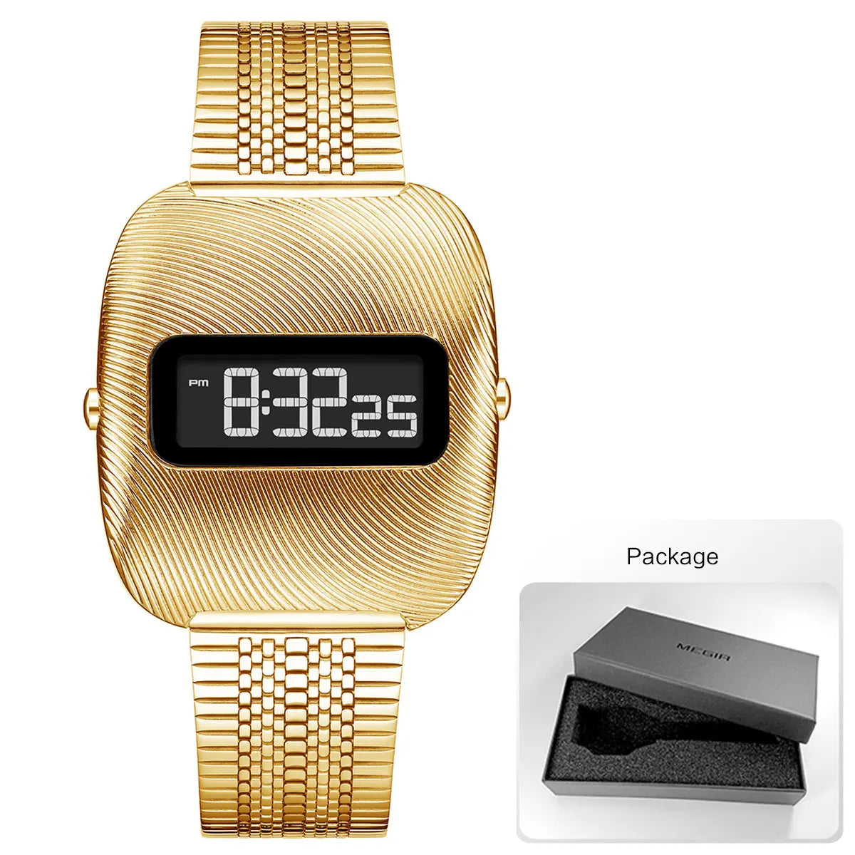 Oval Design Digital Wristwatch