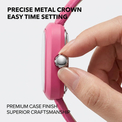 1pcs Men's Pink Dial Alloy Strap Vintage Fashion Open Heart Fashion Details Quartz Watch for Daily Business Party Holiday