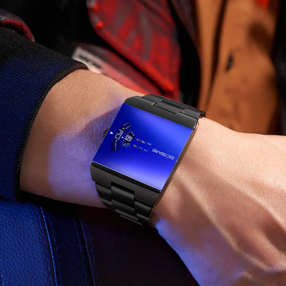 Fashion Square Men Clock Digital Waterproof Stainless Steel Elegant Man Wristwatch Quartz Casual Business Men's Watches Reloj