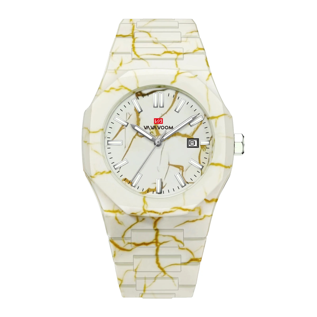 Concept Original  40mm Marble Pattern Dial Quartz Watch Movement with Night Light