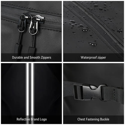 Motorcyclists Waterproof Reflective Travel Backpack