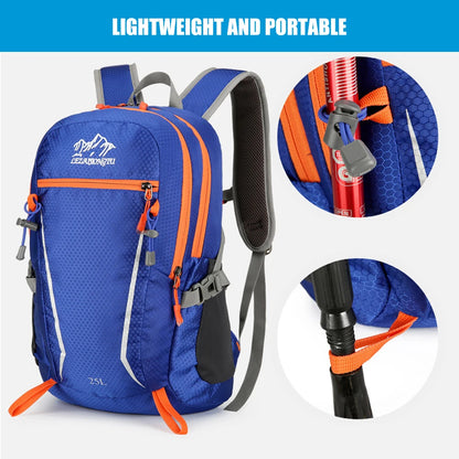 25L Lightweight Waterproof Hiking Hydration Backpack, Breathable Unisex Daypack for Cycling Climbing Camping Travel