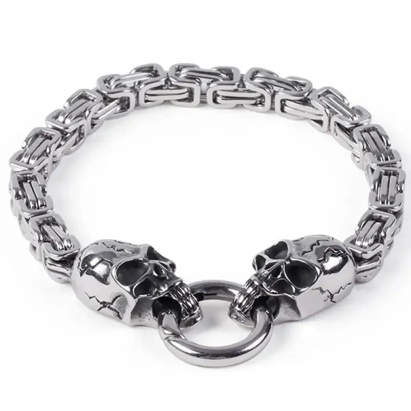 Men\'s Retro Gothic Skull Bracelet Fashionable Cool Street Party Bangles Jewelry Gift
