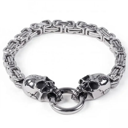 Men\'s Retro Gothic Skull Bracelet Fashionable Cool Street Party Bangles Jewelry Gift