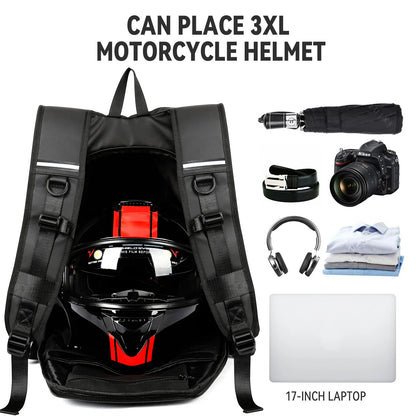 Motorcyclists Waterproof Reflective Travel Backpack