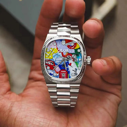 Cilo Square Silver Freestyle Watch