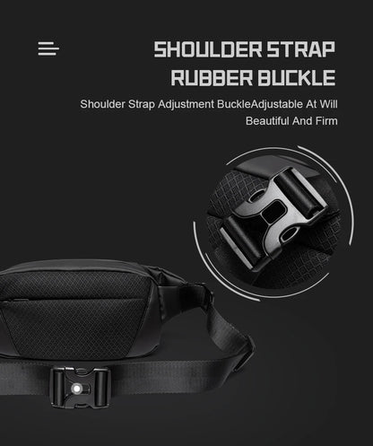 Waterproof Chest Bag, Solid Crossbody Bag for Travel & Sports