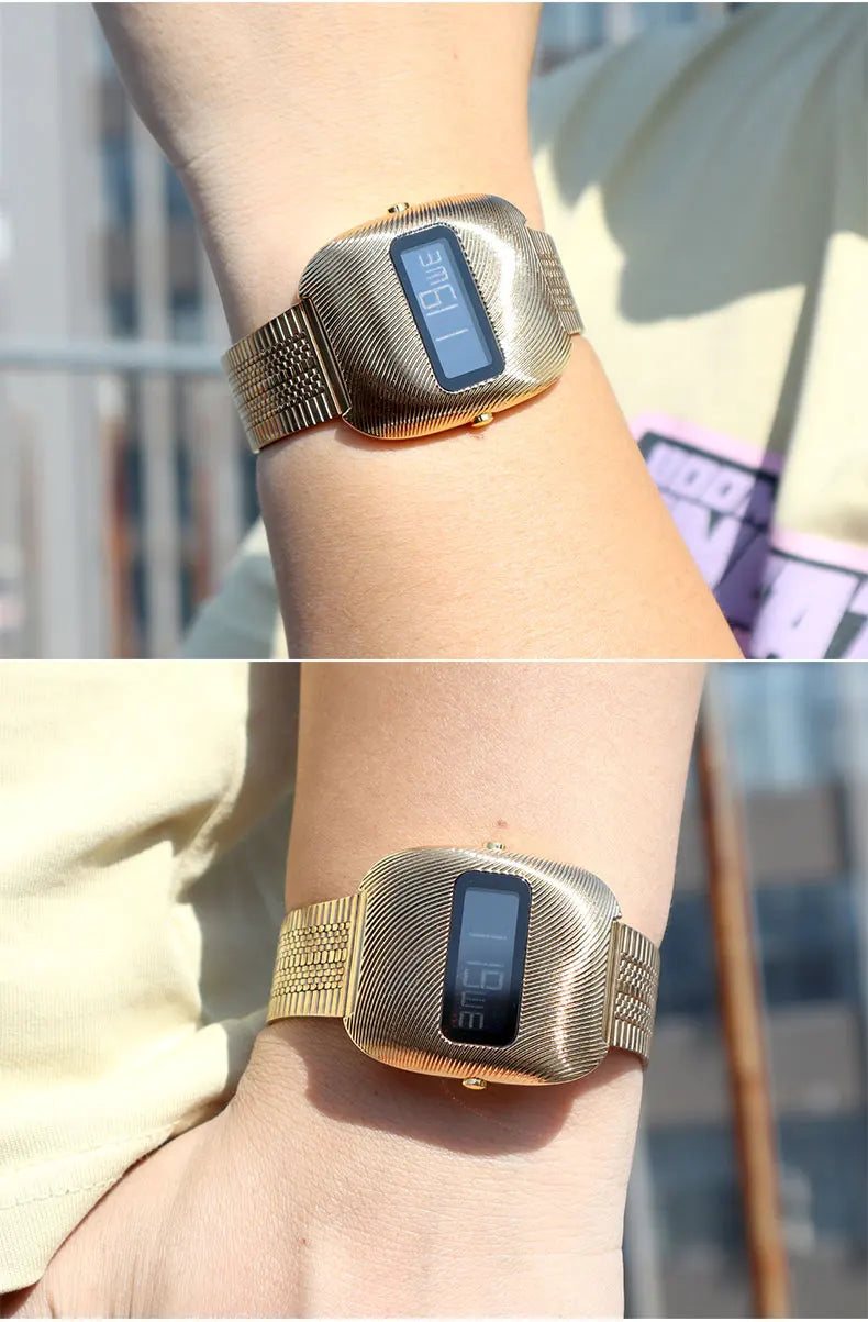 Oval Design Digital Wristwatch
