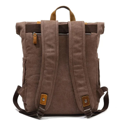 Canvas Leather Backpack
