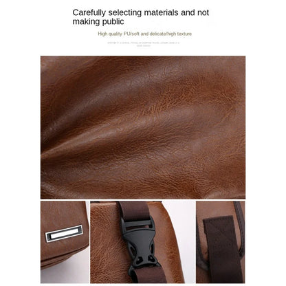 Chest Bag Portable Large Capacity Leather Style
