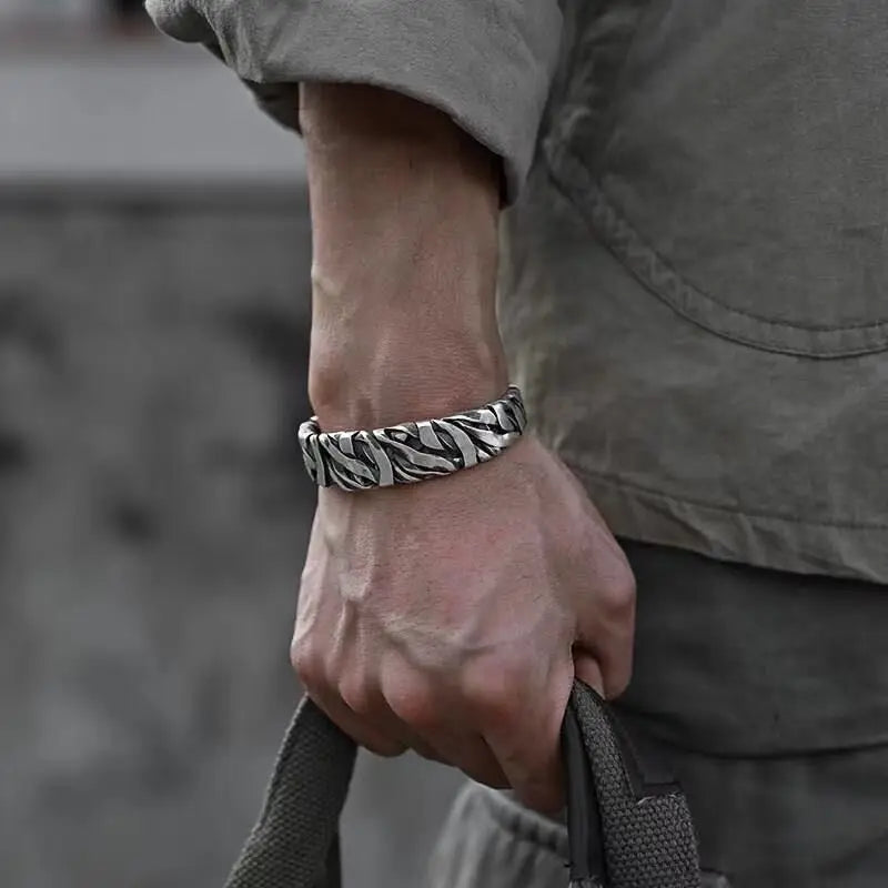 Men\'s Retro Gothic Skull Bracelet Fashionable Cool Street Party Bangles Jewelry Gift