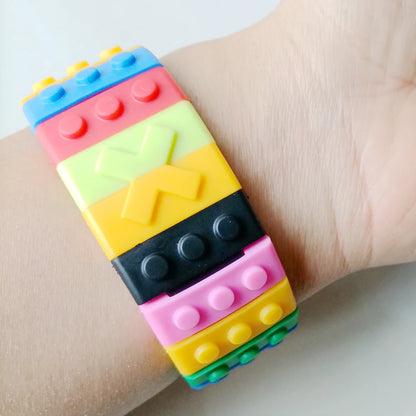 SHHORS Building Blocks Plastic Waterproof Sport Digital Watches