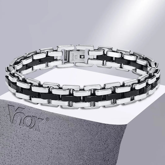 Vnox Stylish Strap Chain Bracelets
